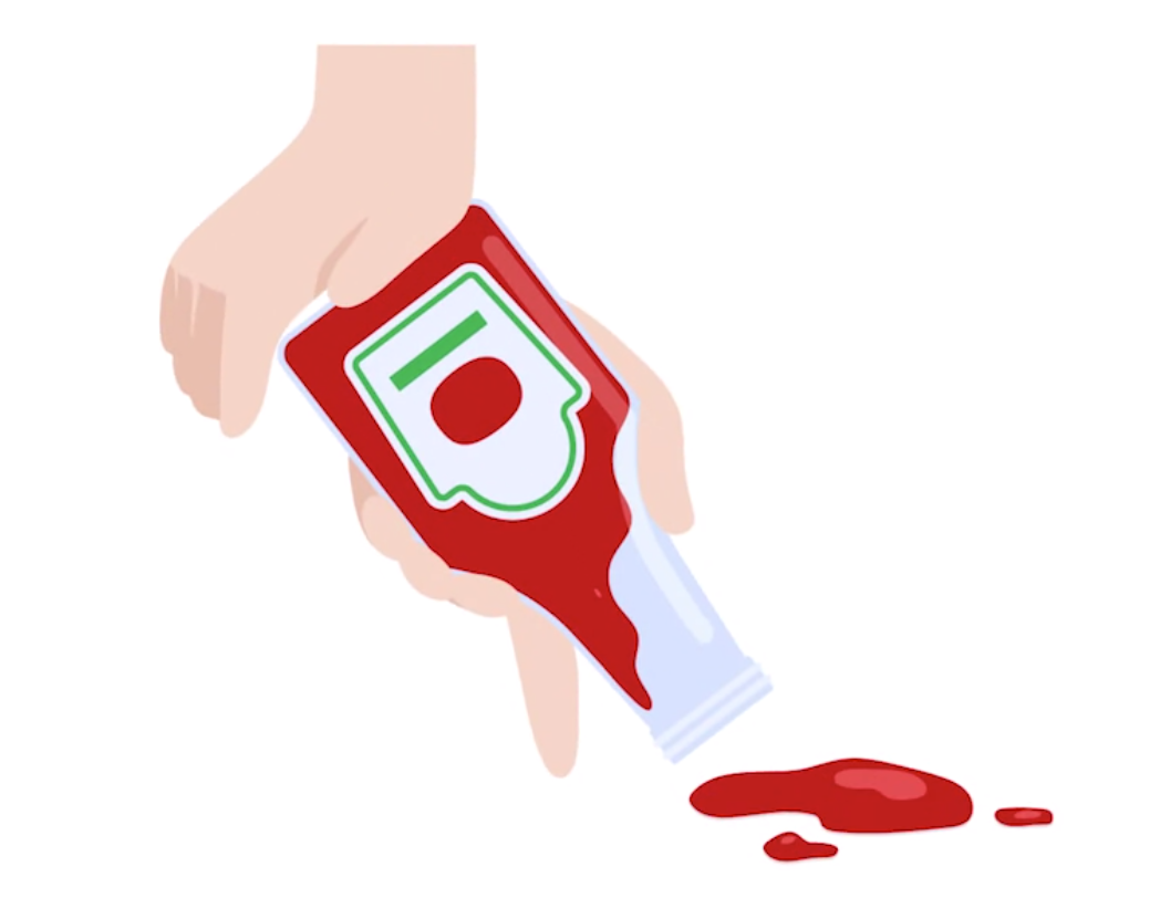 Glass Ketchup Bottle